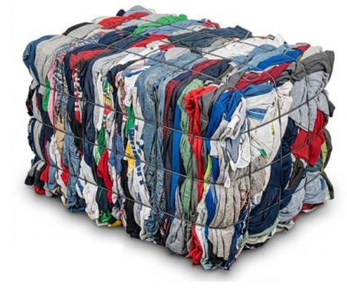 Bala de textiles para reciclar